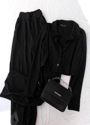 Стильный женский универсальный мокко костюм комплект рубчик двойка кофта с брюками2 фото