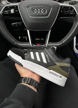 Мужские кроссовки adidas originals drop step black white khaki