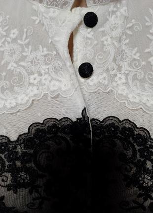 Комбидресс боди кружевной члрно белый