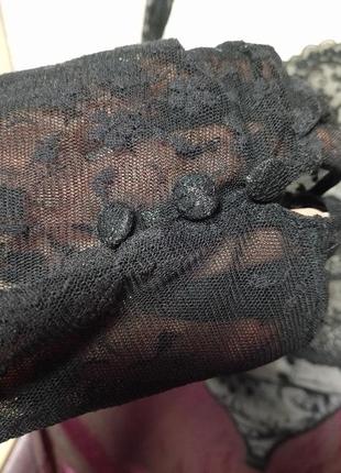 Комбидресс боди кружевной члрно белый