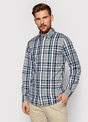 Сорочка tommy hilfiger hemd midscale check з довгим рукавом в клітинку