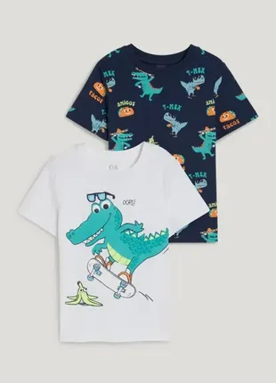 Комплект футболок з крокодилом c&a