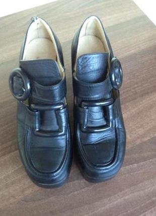 Итальянские туфли на платформе, натуральная кожа 36р.3 фото
