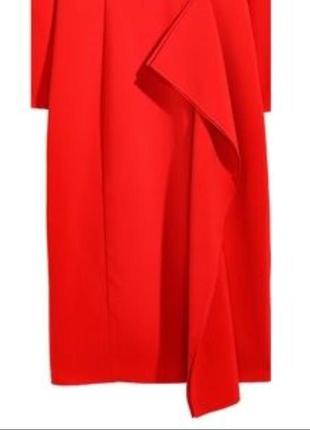 Шикарное красное миди платье футляр h&amp;m.2 фото