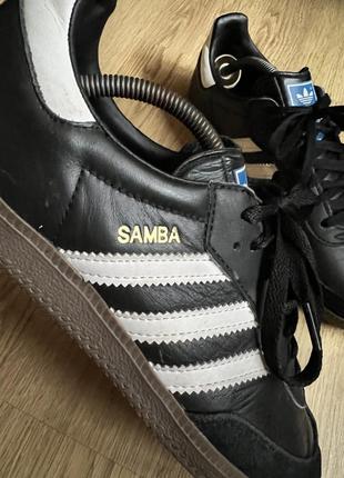 Кроссовки кожа натуральная adidas samba оригинал размер 42 27 см2 фото