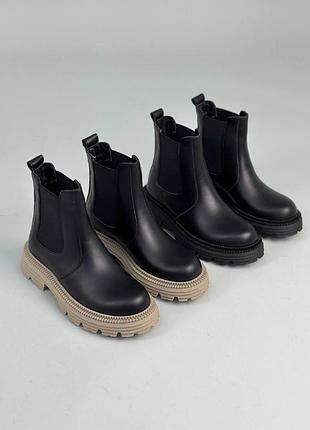 Ботинки челси кожаные6 фото