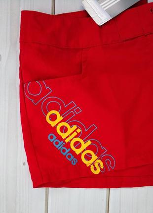 Женские шорты адидас, adidas, пляжные шорты,летние шорты красного цвета2 фото