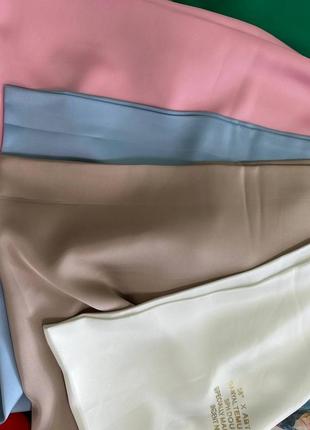 Роскошная юбка из атласа-сатина на резинке из плотной ткани миди макси золото розовая черная нарядная длинная шелк2 фото
