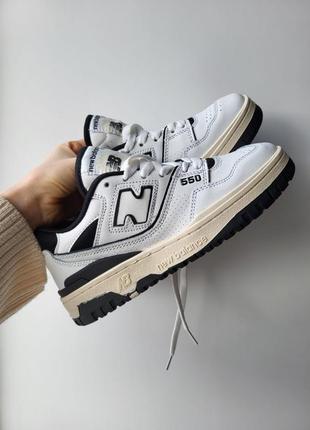 New balance 550 cream black