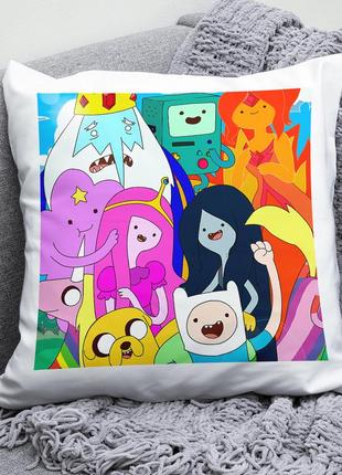 Декоративна подушка плюшева подарунок з принтом час пригод adventure time