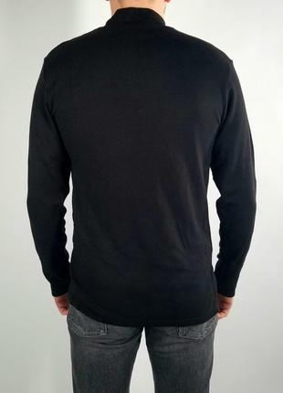 Гольф мужской на флисе черный