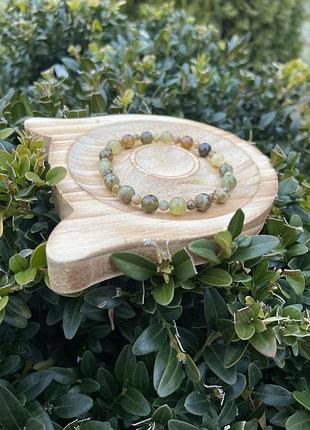 Браслет зеленый гранат, притягивает деньги, браслет из натуральных камней, талисман денежный