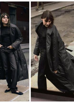 Zara стильное новое стеганое пальто плащ zw collection. идеально на весну9 фото