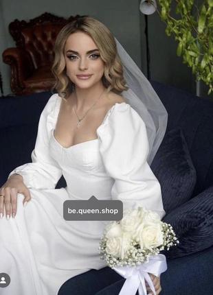 Топ продаж🔝💥 весільне біле плаття, сукня на розпис, весiлля, загс, вiнчання, біле...