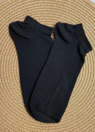 Повсякденні однотонні чоловічі шкарпетки 1 пара 40-45 сині, короткі та демісезонні, оригінальні та прикольні1 фото