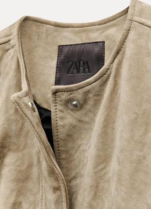 Натуральная замшевая куртка zara 1966/0409 фото