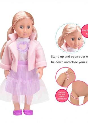 Детская большая развивающая кукла 46 см подарочный набор для для девочки rl 2045