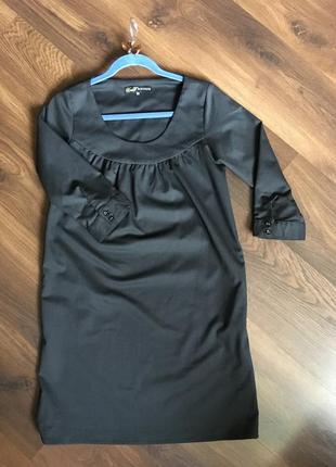Чорне платтячко вільного крою , з кишенями .1 фото