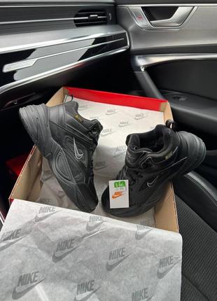 Nike m2k tekno mid all black fur 7