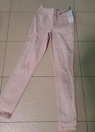 Розовые джинсы на девочку 13 лет, рост 158 см.2 фото