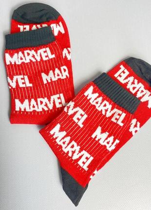 Цветные женские носки 1 пара 36-41 с ярким красным принтом marvel высокие и повседневные, качественные3 фото