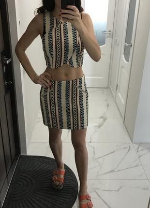 Красиві комплект h&m, топ і спідниця в стилі бохо