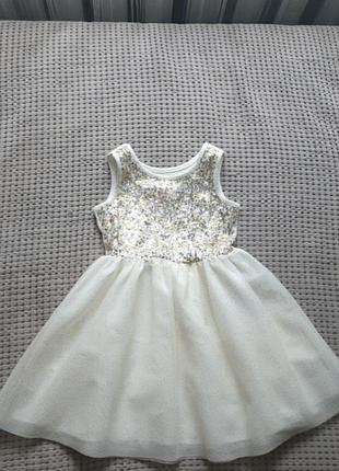 Фирменное красивенное нарядное платье place 4-5-6 лет 110-116 см