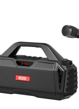 Портативная колонка xo f32 с караоке-микрофоном black