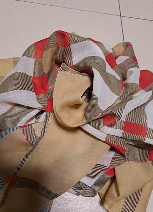 Легкий платок 95*95 см в стиле burberry