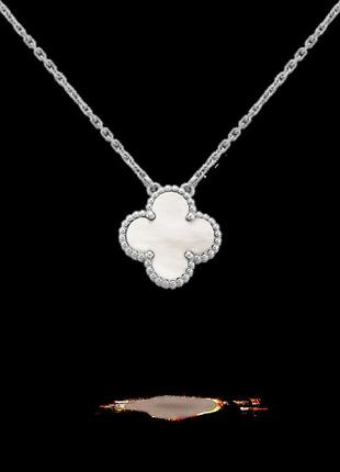 Непревзойденное ожерелье ван клиф van cleef arpels vintage alhambra vcarf48700: белая красота