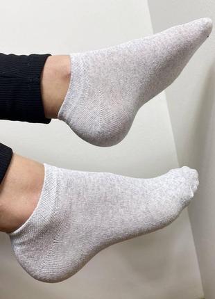 Подарочный набор носков женских коротких летних базовых повседневных серых мягких на 8 пар 36-405 фото