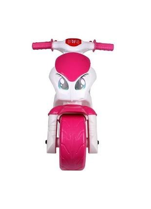 Каталка-беговел "мотоцикл технок" 7204txk розовый музыкальный 0201 топ !4 фото