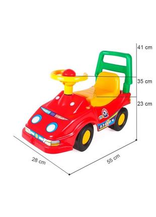Детская каталка "автомобиль для прогулок эко" технок 1196txk до 20 кг 0201 топ !