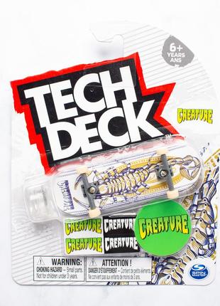 Фінгерборд tech deck creature skateboards 32 мм + ключ, стікери, підставка