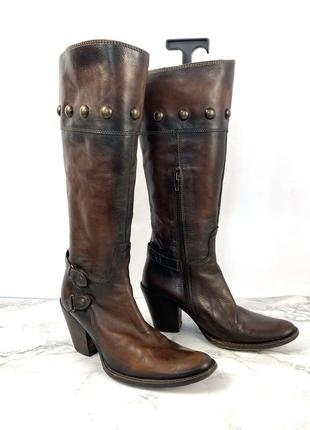 Сапожки фирменные кожаные kimkay