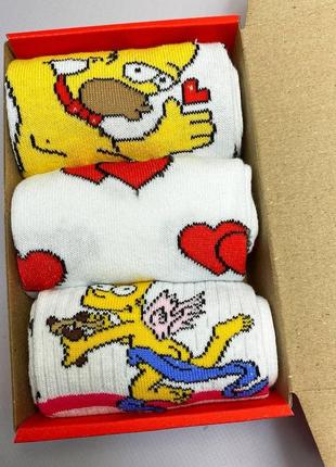 Подарунковий набір шкарпеток чоловічих на 3 пари 40-45 р білі, демісезонні весна-осінь якісні та практичні