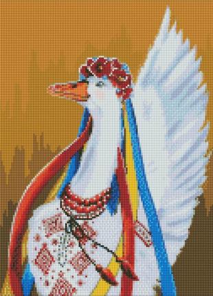 Алмазна мозаїка "патріотична гусиня" ©світлана теренчук amo7428 ідейка 40х50 см 0201 топ!