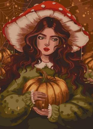 Картина за номерами "дівчина осінь" @pollypopop92 10065-ac 40x50 см 0201 топ!