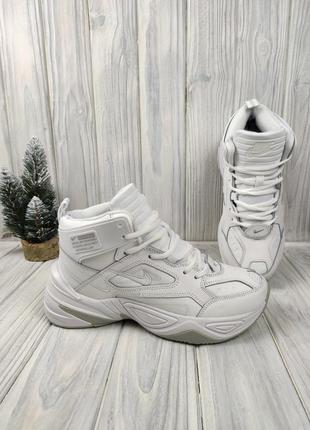 Кроссовки зимние nike m2k tekno high winter white