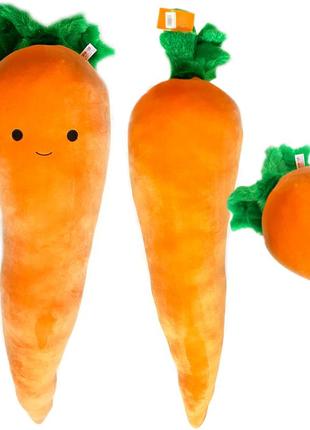 М`яка іграшка, подушка друзяка обіймака морква, подушка обнімашка, оранджева, 90 см, копиця (00275-6)