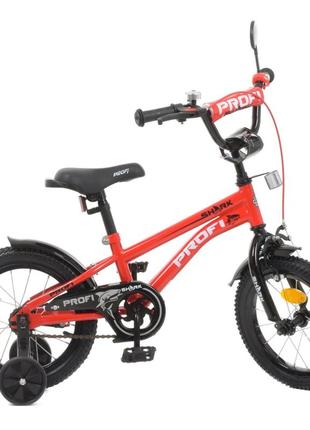 Велосипед дитячий prof1 y14211-1 14 дюймів, червоний 0201 топ!1 фото