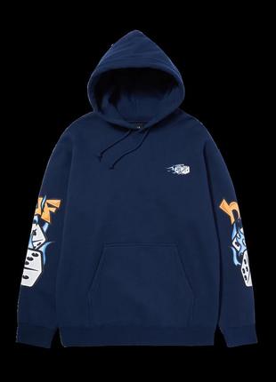 Худи huf dicey pullover hoodie navy (размер l)