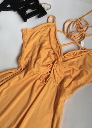 Якркое морковноe / оранжевое платье от asos3 фото