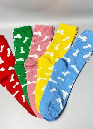 Набор носков женских длинных ярких разноцветных весна-осень с забавными рисунками 36-41 6 пар на подарок4 фото