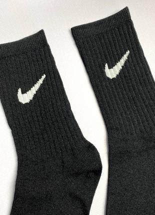 Високі чоловічі шкарпетки 1 пара 40-45 з принтом nike бавовняні, демісезонні, високої якості, чорні та найкращі6 фото