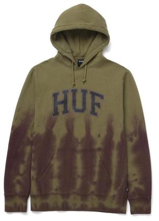 Худи huf hartford tie dye pullover hoodie olive (размер м)