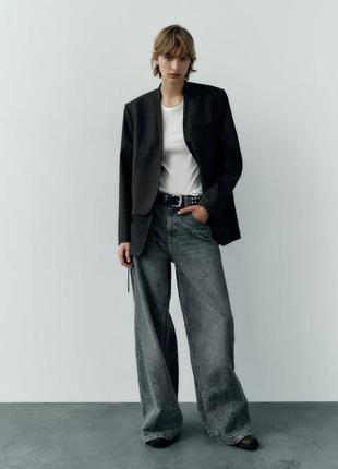 Объемные джинсы от zara, super wide-leg low-rise, в наличии, 44р ✅