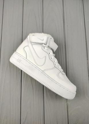 Кроссовки зимние nike air force 1 high winter white8 фото