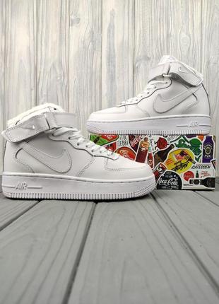 Кроссовки зимние nike air force 1 high winter white3 фото