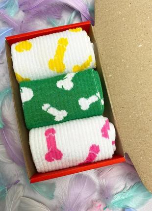 Чоловічий комплект шкарпеток кольорових на 3 пари 40-45 р різнобарвні та прикольні, оригінальні та демісезонні7 фото